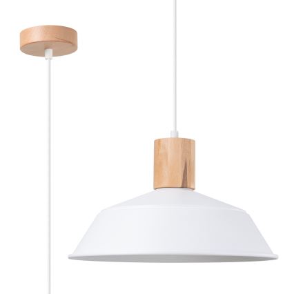 Hanglamp aan een koord FANO 1xE27/15W/230V diameter 34 cm wit