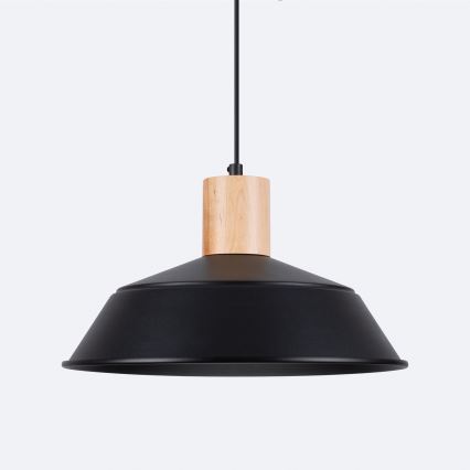 Hanglamp aan een koord FANO 1xE27/15W/230V diameter 34 cm zwart