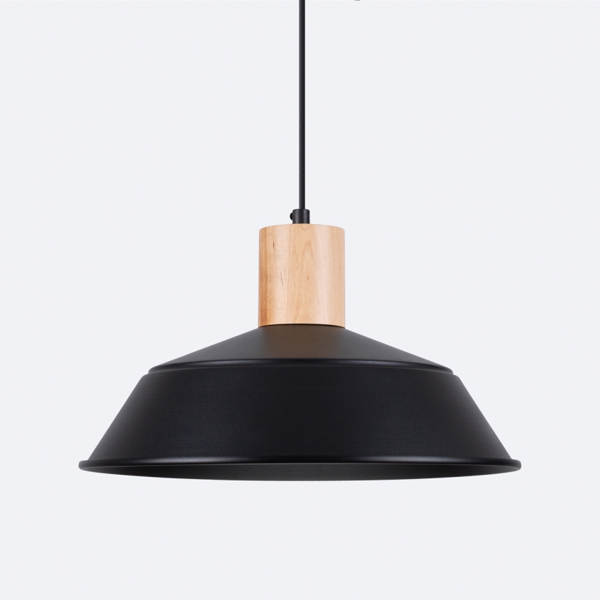 Hanglamp aan een koord FANO 1xE27/15W/230V diameter 34 cm zwart