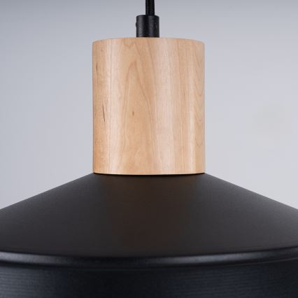 Hanglamp aan een koord FANO 1xE27/15W/230V diameter 34 cm zwart