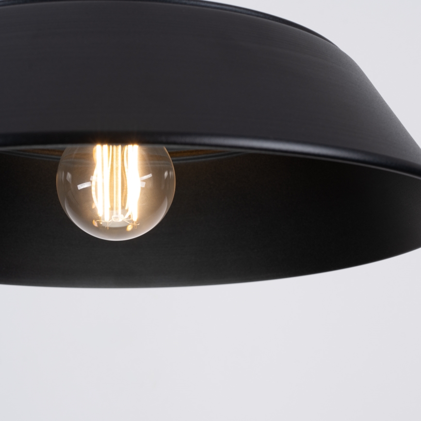 Hanglamp aan een koord FANO 1xE27/15W/230V diameter 34 cm zwart