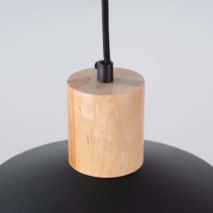 Hanglamp aan een koord FANO 1xE27/15W/230V diameter 34 cm zwart