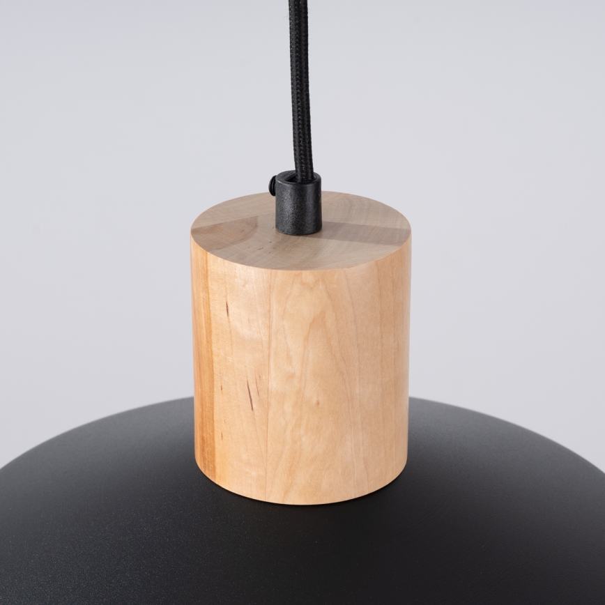 Hanglamp aan een koord FANO 1xE27/15W/230V diameter 34 cm zwart