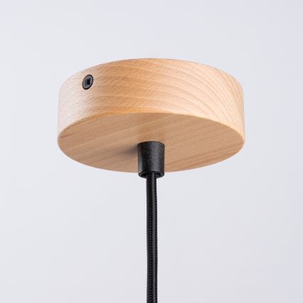 Hanglamp aan een koord FANO 1xE27/15W/230V diameter 34 cm zwart