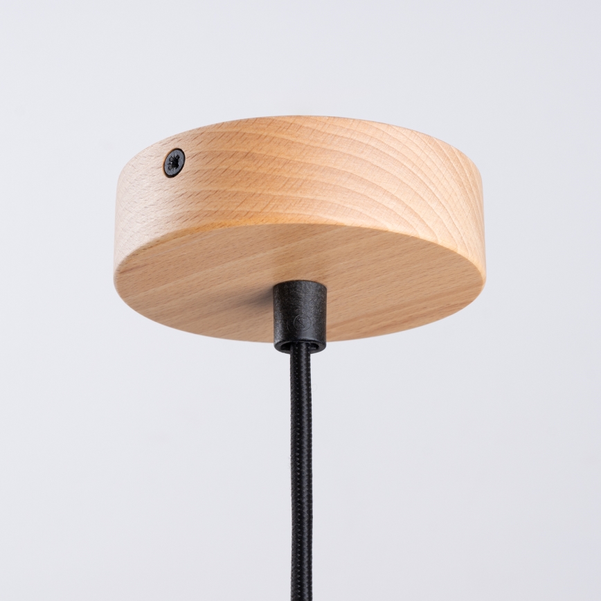 Hanglamp aan een koord FANO 1xE27/15W/230V diameter 34 cm zwart