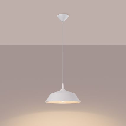 Hanglamp aan een koord FRIKA 1xE27/15W/230V diameter 34 cm wit