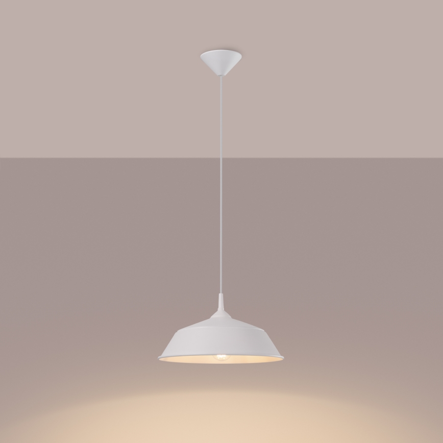 Hanglamp aan een koord FRIKA 1xE27/15W/230V diameter 34 cm wit