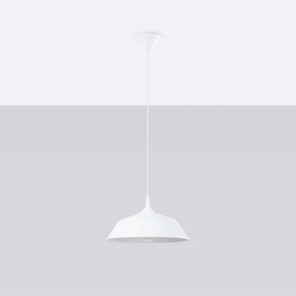 Hanglamp aan een koord FRIKA 1xE27/15W/230V diameter 34 cm wit