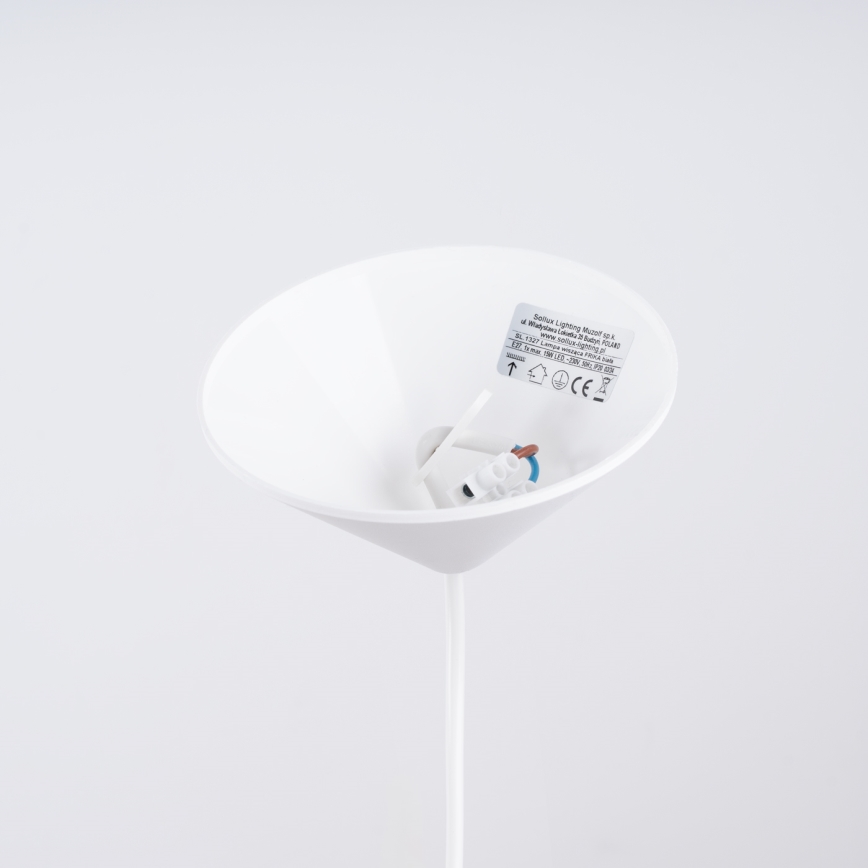 Hanglamp aan een koord FRIKA 1xE27/15W/230V diameter 34 cm wit