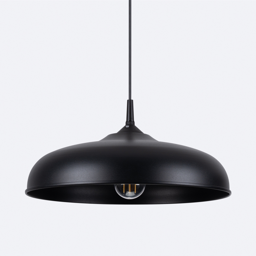 Hanglamp aan een koord GINA 1xE27/15W/230V diameter 38 cm zwart
