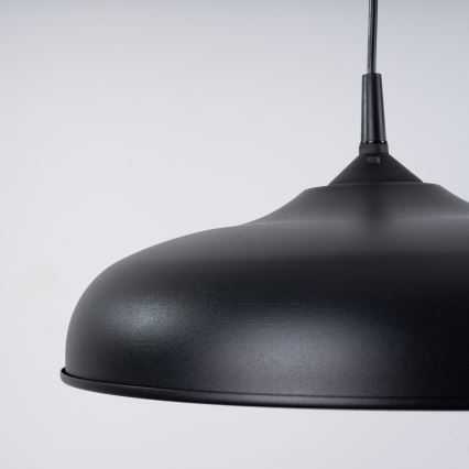 Hanglamp aan een koord GINA 1xE27/15W/230V diameter 38 cm zwart