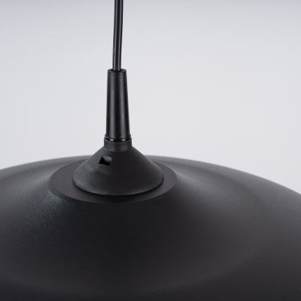 Hanglamp aan een koord GINA 1xE27/15W/230V diameter 38 cm zwart