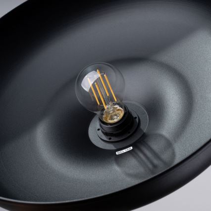 Hanglamp aan een koord GINA 1xE27/15W/230V diameter 38 cm zwart