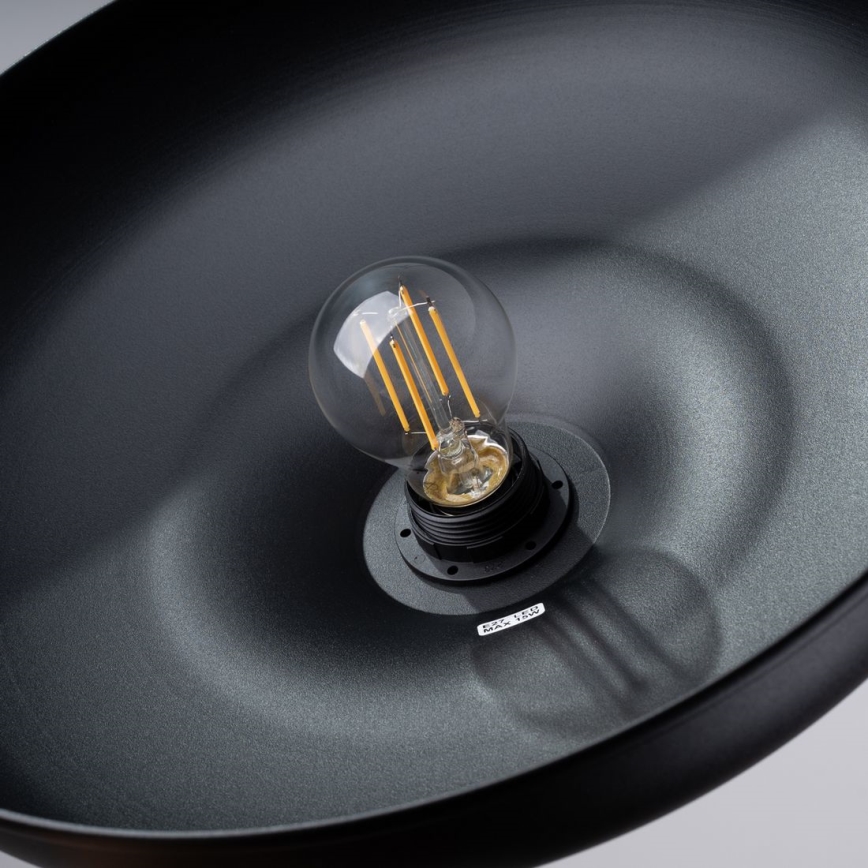 Hanglamp aan een koord GINA 1xE27/15W/230V diameter 38 cm zwart
