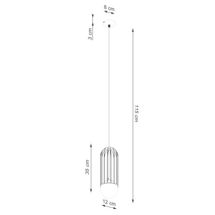 Hanglamp aan een koord BRINA 1xG9/8W/230V wit