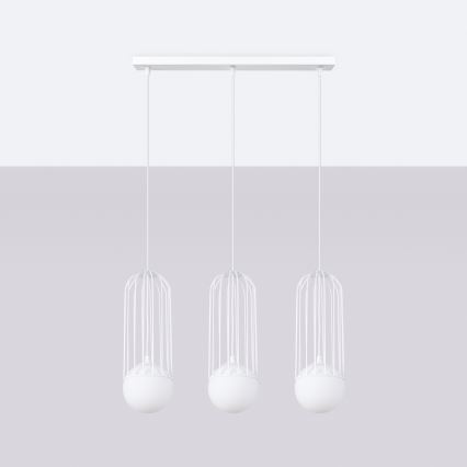Hanglamp aan een koord BRINA 3xG9/8W/230V wit