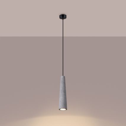 Hanglamp aan een koord ELECTRA 1xGU10/10W/230V beton/grijs