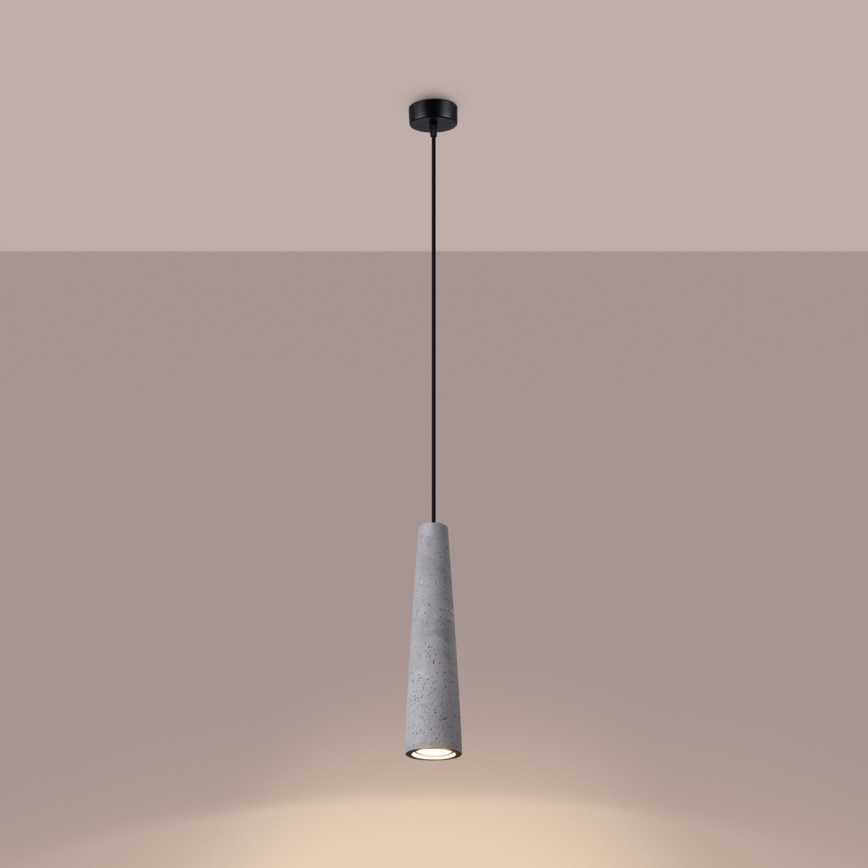 Hanglamp aan een koord ELECTRA 1xGU10/10W/230V beton/grijs
