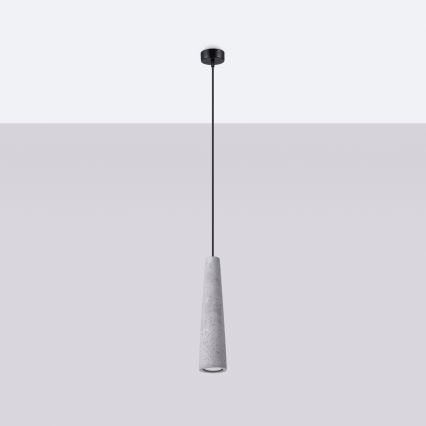 Hanglamp aan een koord ELECTRA 1xGU10/10W/230V beton/grijs