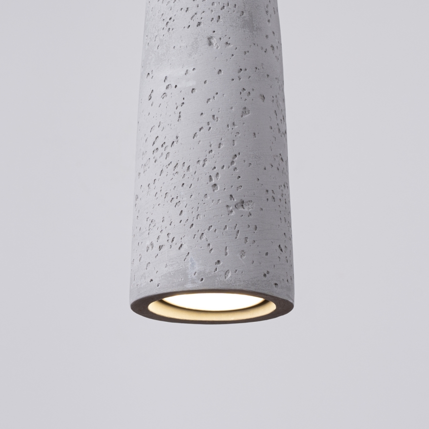 Hanglamp aan een koord ELECTRA 1xGU10/10W/230V beton/grijs