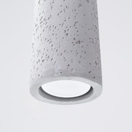 Hanglamp aan een koord ELECTRA 1xGU10/10W/230V beton/grijs