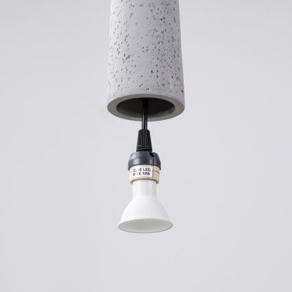 Hanglamp aan een koord ELECTRA 1xGU10/10W/230V beton/grijs