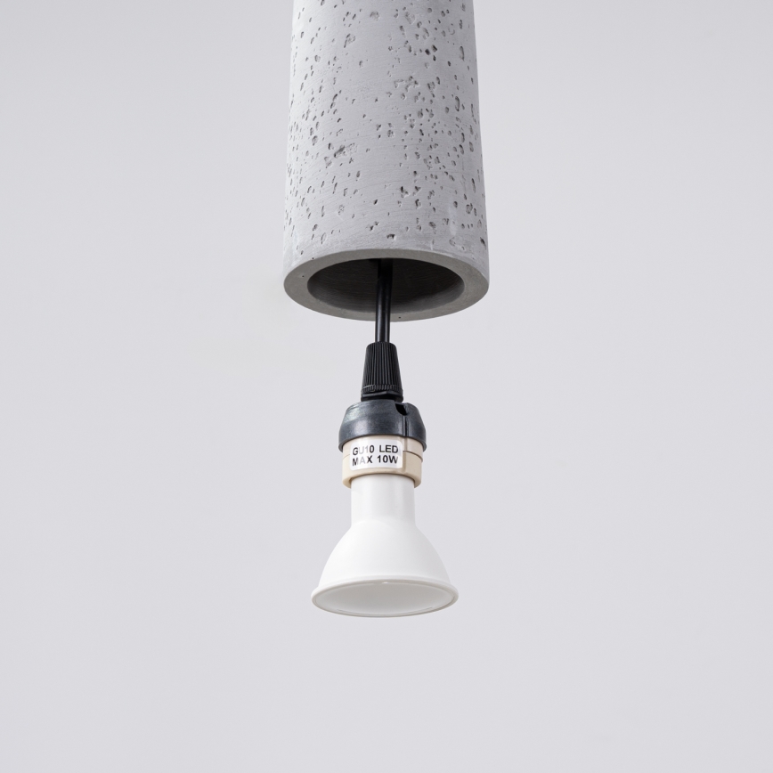 Hanglamp aan een koord ELECTRA 1xGU10/10W/230V beton/grijs