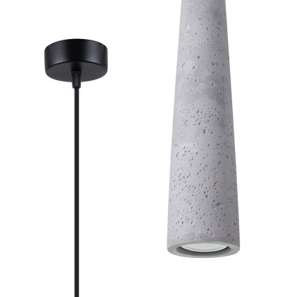 Hanglamp aan een koord ELECTRA 1xGU10/10W/230V beton/grijs