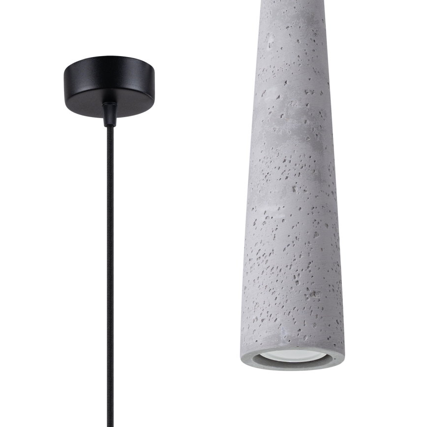 Hanglamp aan een koord ELECTRA 1xGU10/10W/230V beton/grijs