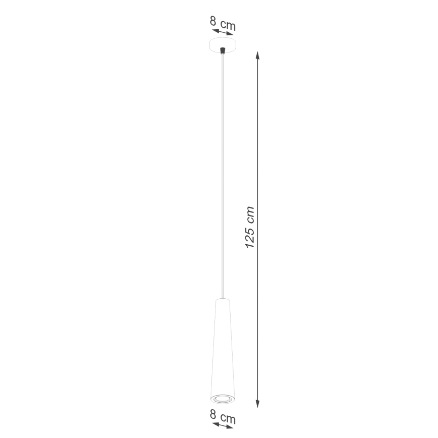 Hanglamp aan een koord ELECTRA 1xGU10/10W/230V beton/grijs
