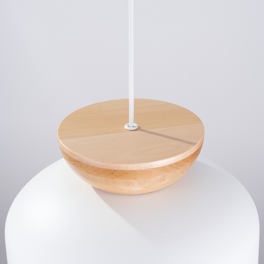 Hanglamp aan een koord MARION 1xE27/15W/230V diameter 29,5 cm wit