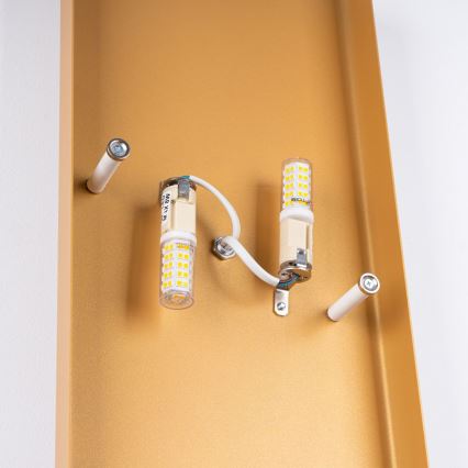 Wandlamp DURLIN 2xG9/8W/230V goud/wit