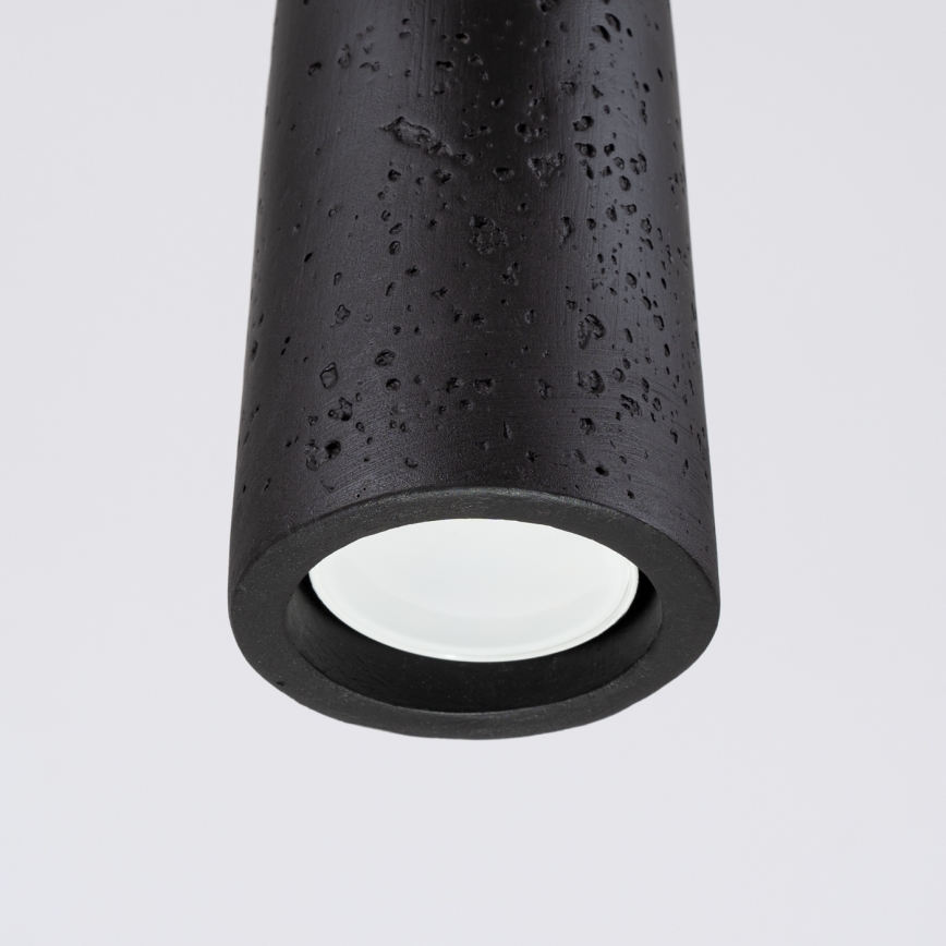 Hanglamp aan een koord ELECTRA 1xGU10/10W/230V beton/zwart