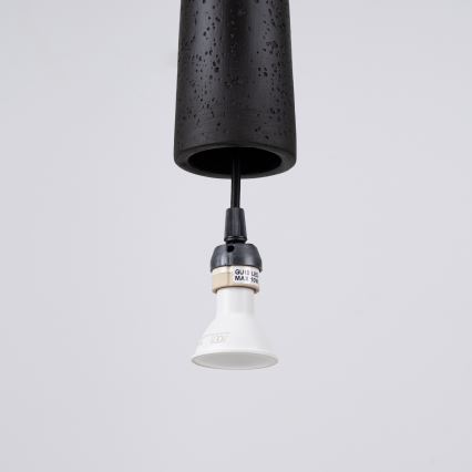 Hanglamp aan een koord ELECTRA 1xGU10/10W/230V beton/zwart