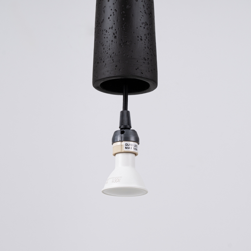 Hanglamp aan een koord ELECTRA 1xGU10/10W/230V beton/zwart