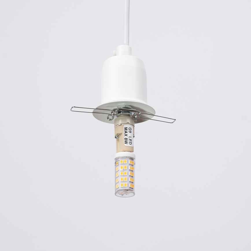 Hanglamp aan een koord HYPERION 1xG9/8W/230V wit