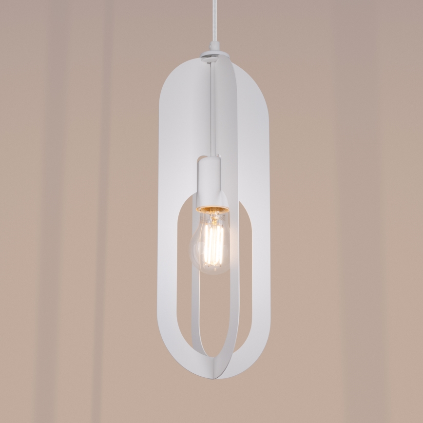 Hanglamp aan een koord NICUS 1xE27/15W/230V wit
