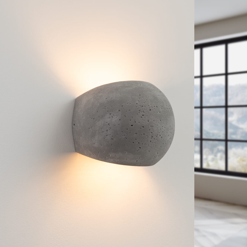 Wandlamp GLOBE 2xG9/8W/230V beton/grijs