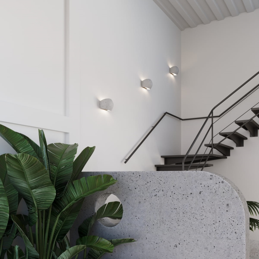 Wandlamp GLOBE 2xG9/8W/230V beton/grijs