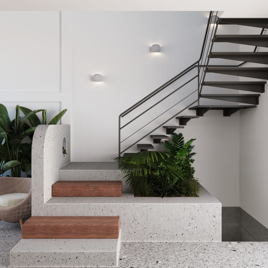 Wandlamp GLOBE 2xG9/8W/230V beton/grijs