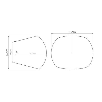 Wandlamp GLOBE 2xG9/8W/230V beton/grijs