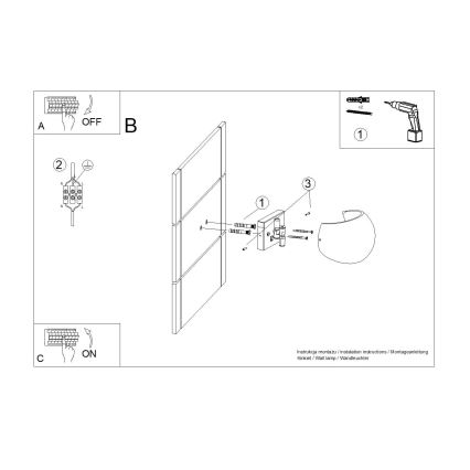 Wandlamp GLOBE 2xG9/8W/230V beton/grijs