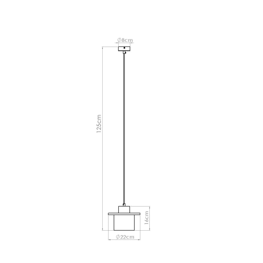 Pendellamp aan kabel MAB 1x E27, 15 W, 230 V, Ø 22 cm, beton/grijs