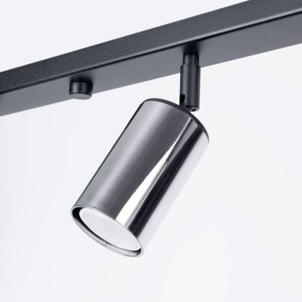 Spot WINX 4xGU10/10W/230V zwart/glanzend chroom