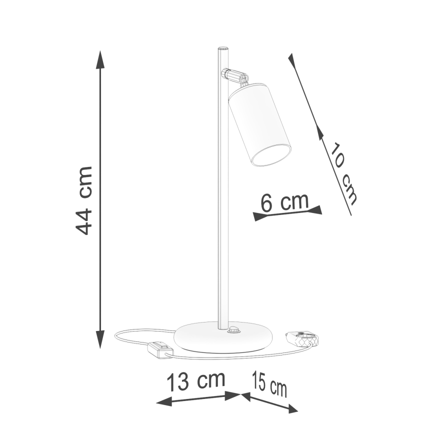 Tafellamp WINX 1xGU10/10W/230V zwart/koper