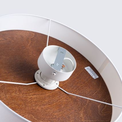 Plafondlamp TELESTO 1xE27/15W/230V diameter 35 cm wit/bruin