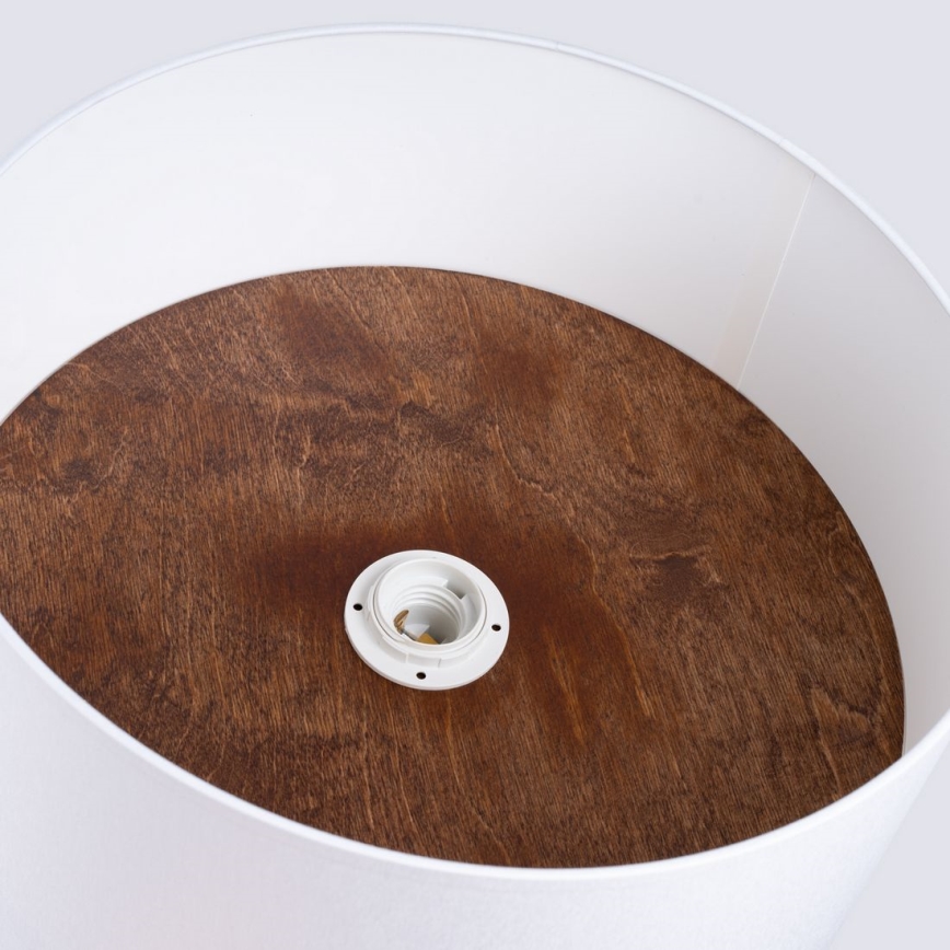 Plafondlamp TELESTO 1xE27/15W/230V diameter 35 cm wit/bruin