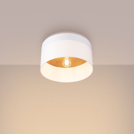 Plafondlamp TELESTO 1xE27/15W/230V diameter 35 cm wit/beige