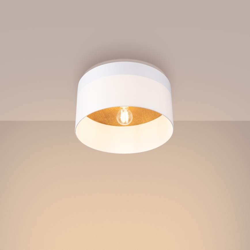 Plafondlamp TELESTO 1xE27/15W/230V diameter 35 cm wit/beige