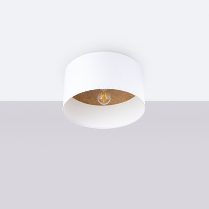 Plafondlamp TELESTO 1xE27/15W/230V diameter 35 cm wit/beige